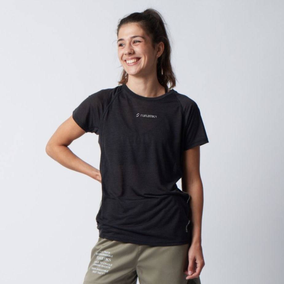 Runamics Superlight Merino Laufshirt Damen, schwarz Nur noch ein Tag übrig