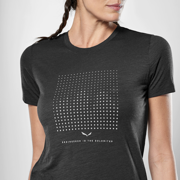 Salewa Eagle Dotted Mountain Trainer Merino T-Shirt Damen Riesige Ersparnisse