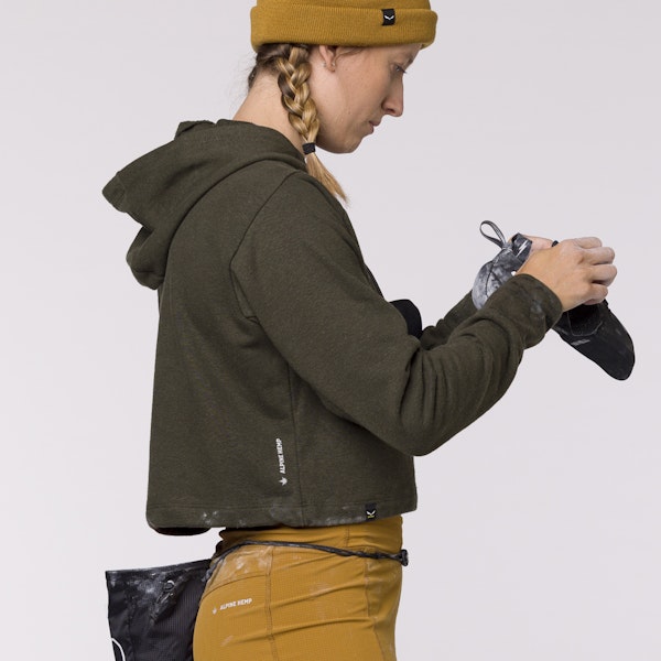 Salewa Lavaredo Hemp Cropped Kapuzenpulli Damen Großer Ausverkauf