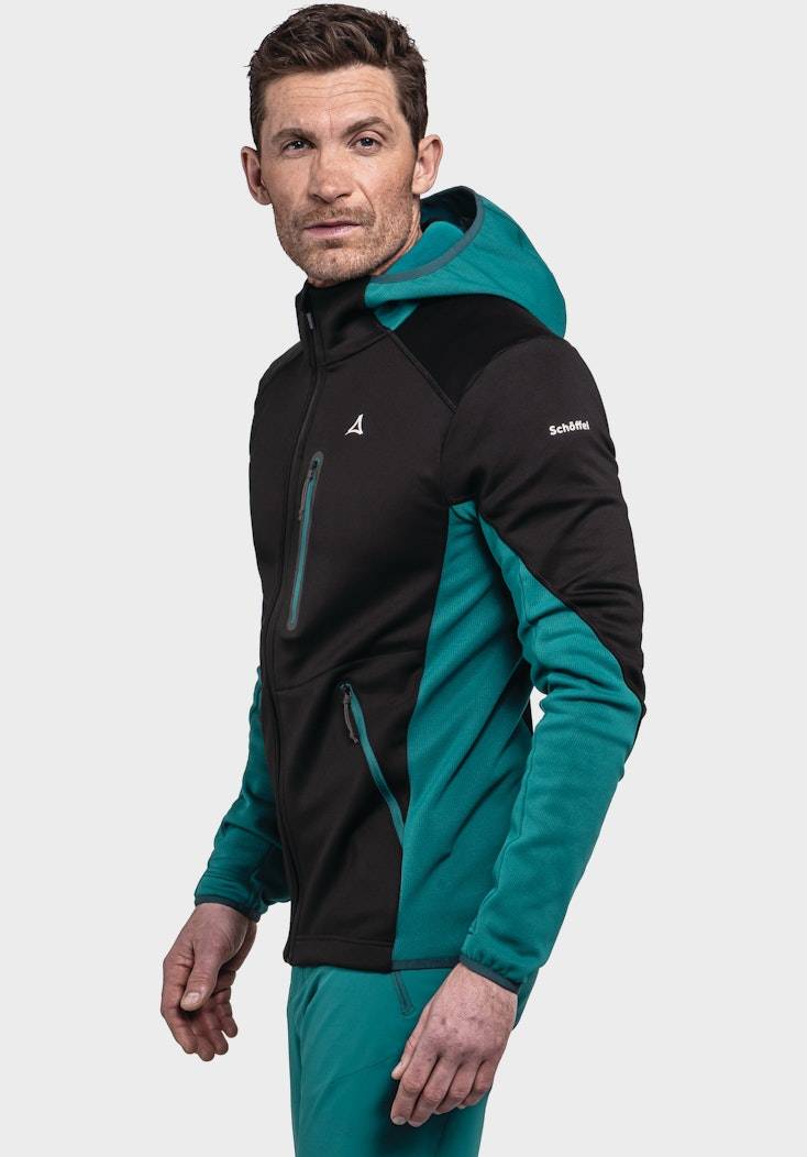 Schöffel Sportiver Fleece-Hoody aus Materialmix Kostenlose Rückgabe