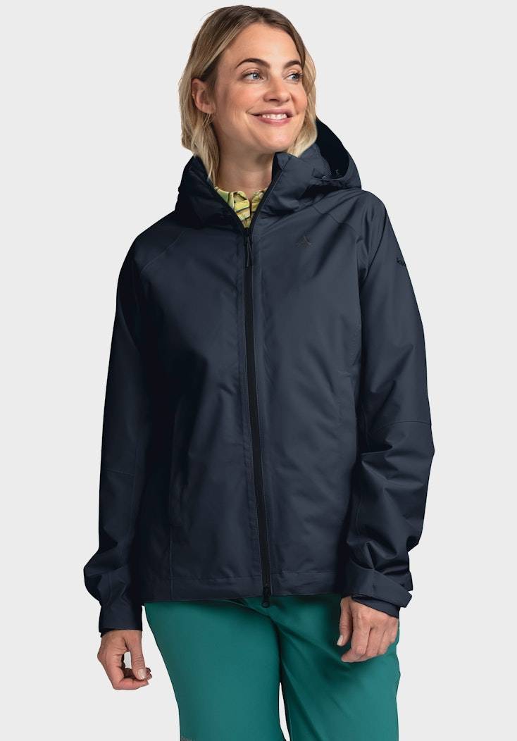 Schöffel Elastische Regenjacke mit Pack-Away Tasche