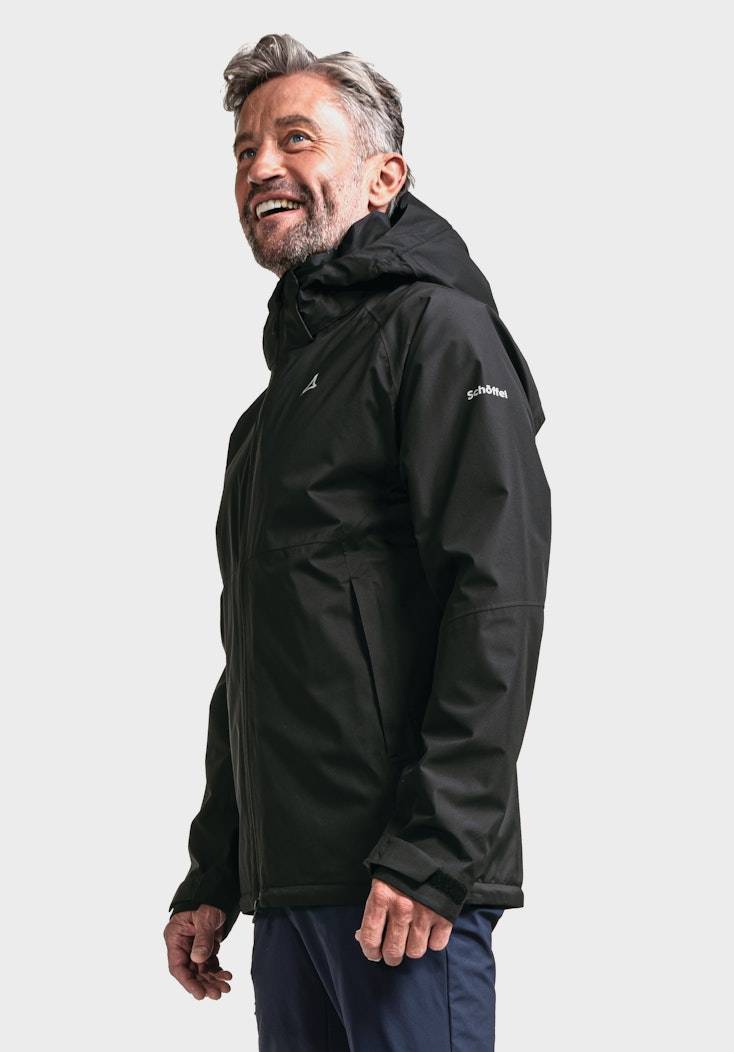 Schöffel Elastische Regenjacke mit Pack-Away Tasche Fabrikverkauf