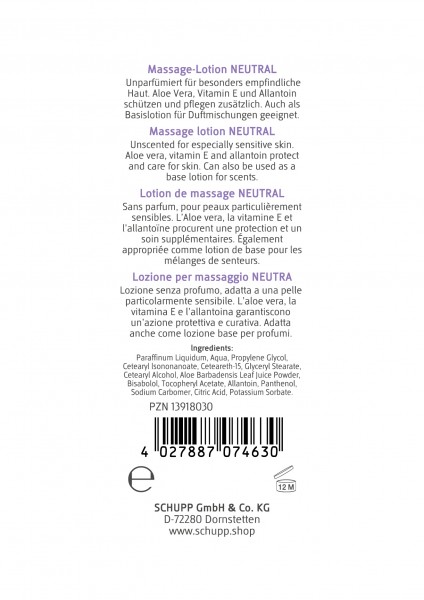 Schupp Massage-Lotion Neutral Fabrikpreis
