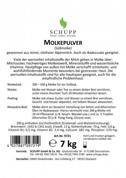 Schupp Molkepulver (Süßmolke) Riesige Rabatte
