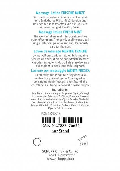 Schupp Massage-Lotion Frische Minze Heißer Verkauf