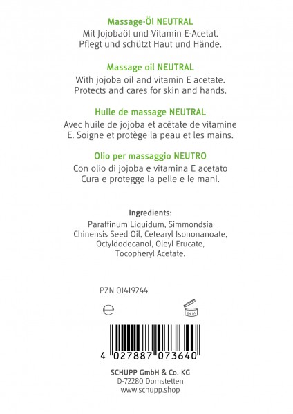 Schupp Massage-Öl Neutral Blitzangebot