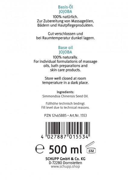 Schupp Basis-Öl Jojoba Letzter Tag