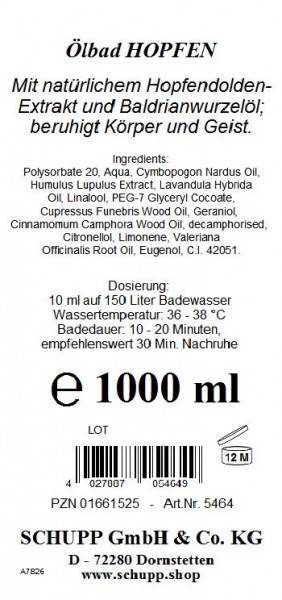 Schupp Ölbad Hopfen Kostenloser Versand