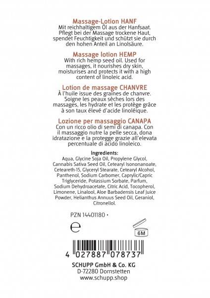 Schupp Massage-Lotion Hanf Riesige Ersparnisse