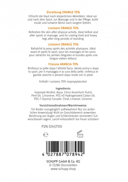 Schupp Einreibung Orange 70% 50% Rabatt mit kostenlosem Versand