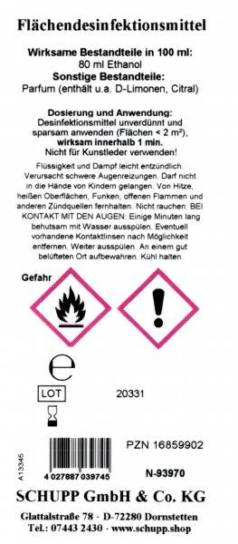 Schupp SCHUPP Flächendesinfektion Lagerräumung