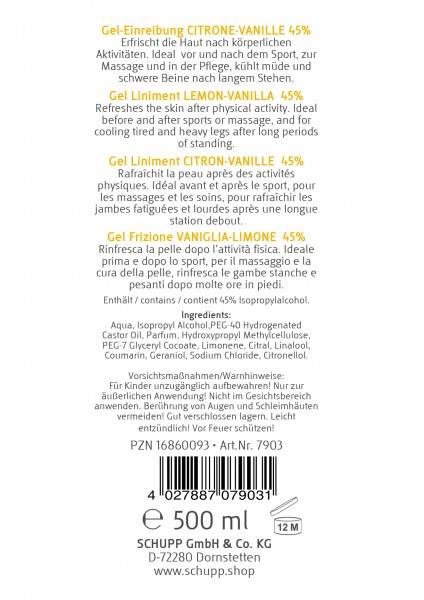 Schupp Gel-Einreibung Citrone-Vanille 45% Kauf eins, bekomm eins gratis