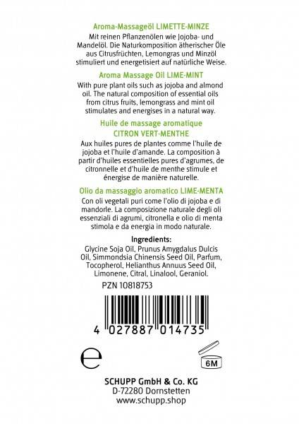 Schupp Aroma-Massage-Öl Limette-Minze Bis zu 50% Rabatt