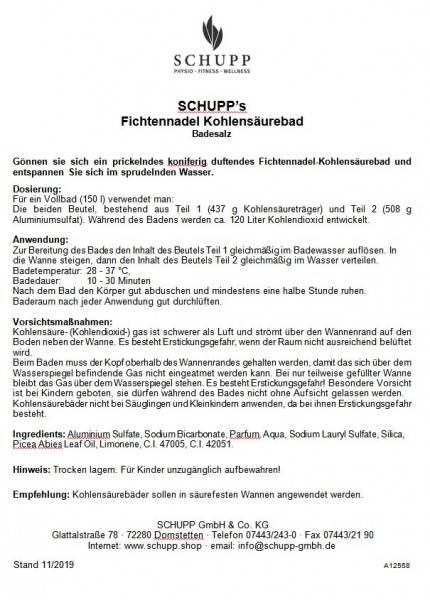 Schupp Fichtennadel-Kohlensäurebad Zeitlich begrenztes Angebot