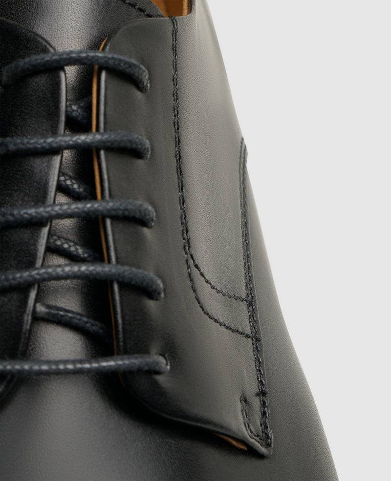 Shoepassion Rahmengenähter Plain Derby Herrenschuh aus Leder Henry Stevens Shoepassion Schlussverkauf