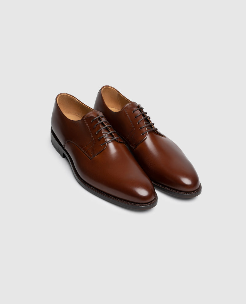 Shoepassion Rahmengenähter Plain Derby Herrenschuh aus Leder Henry Stevens Shoepassion Günstiger Verkauf