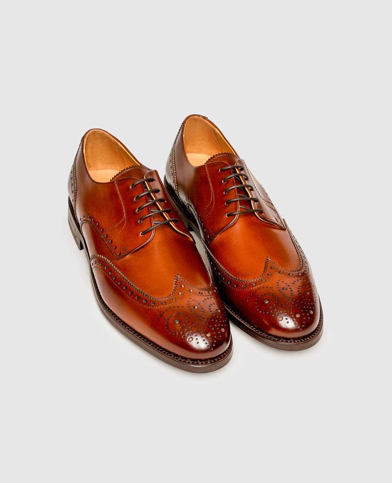 Shoepassion Rahmengenähte Full-Brogue Derby Herrenschuhe mit Glattleder Shoepassion Limitierter Zeitrabatt