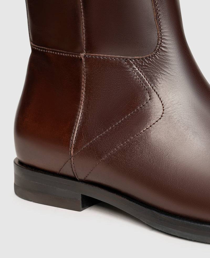 Shoepassion Klassischer Glattleder-Schaftstiefel für Damen Henry Stevens Shoepassion Neueste Mode
