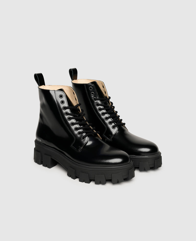 Shoepassion Leder-Schnürstiefelette mit Plateausohle für Damen N91 Shoepassion Große Rabatte