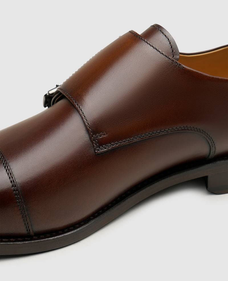 Shoepassion Rahmengenähter Herren Doppel-Monkstrap mit Patina Henry Stevens Shoepassion Clearance-Verkauf