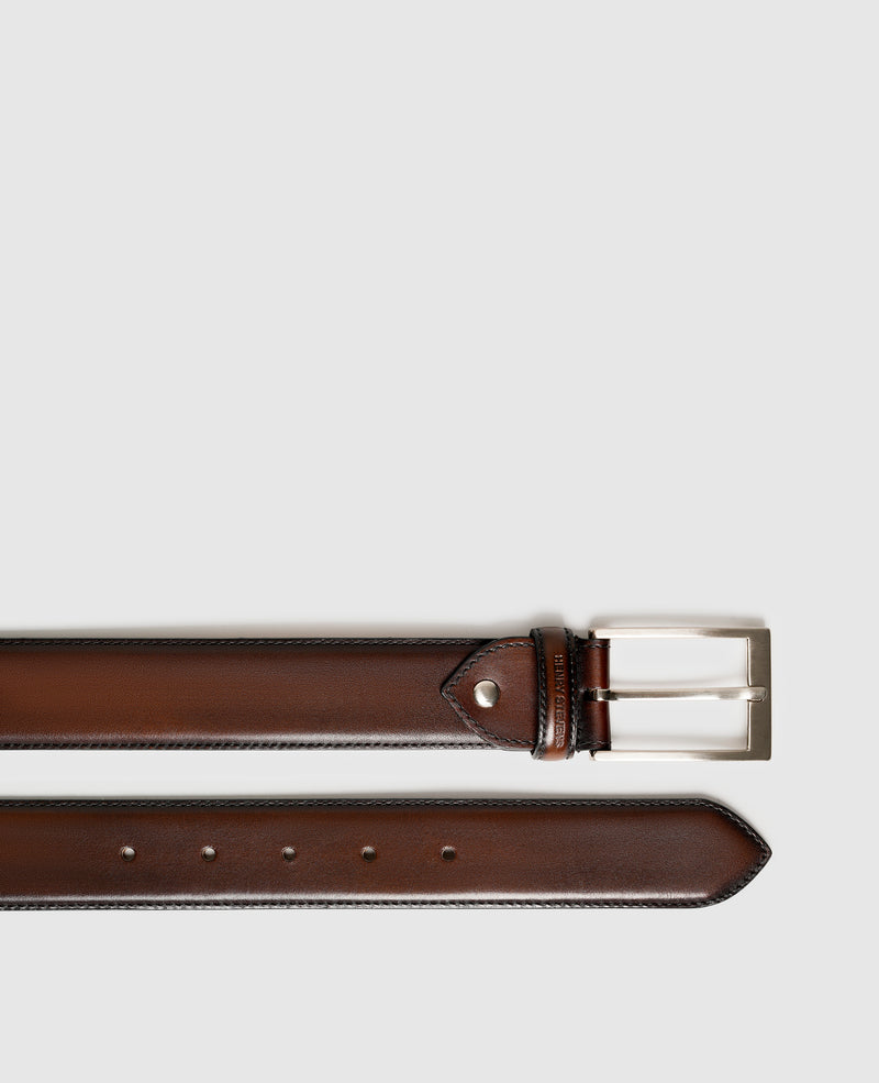 Shoepassion Edler Herrengürtel aus Leder mit Handfinish Henry Stevens Shoepassion Riesige Rabatte