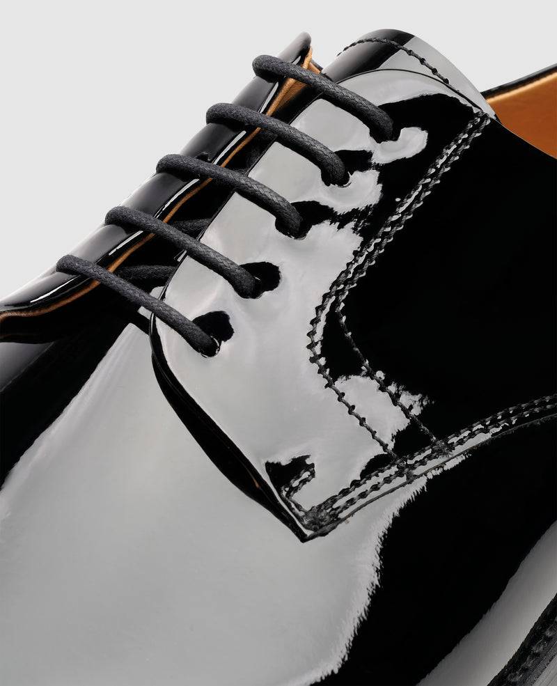 Shoepassion Rahmengenähter Herren Plain Derby Lackschuh Henry Stevens Shoepassion Vatertagsangebot
