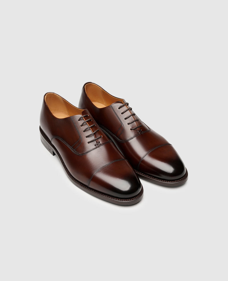 Shoepassion Handgefertigter Oxford Herrenschuh mit Patina Henry Stevens Shoepassion Exklusive Angebote