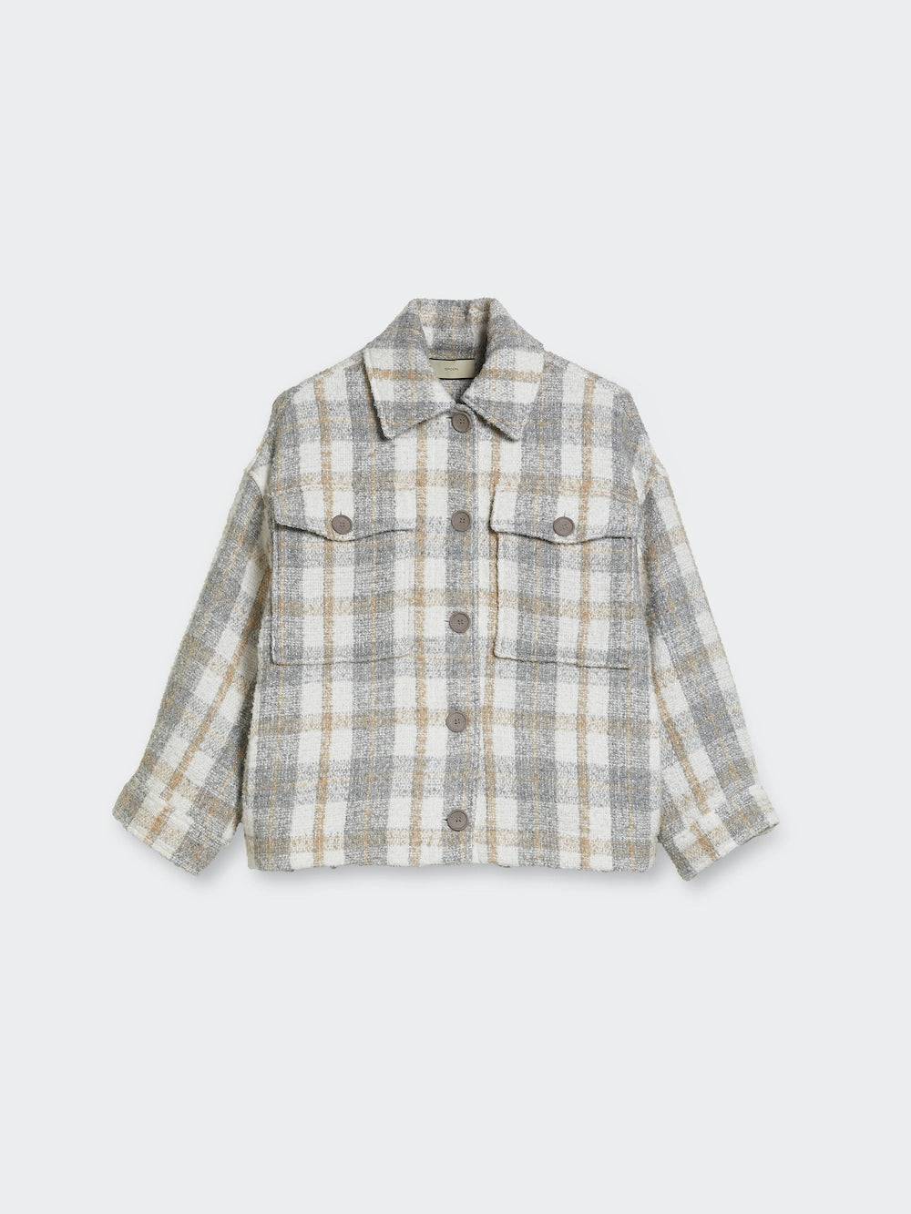 Spoon Golf Oversized Bouclé Check Jacket Bestseller
