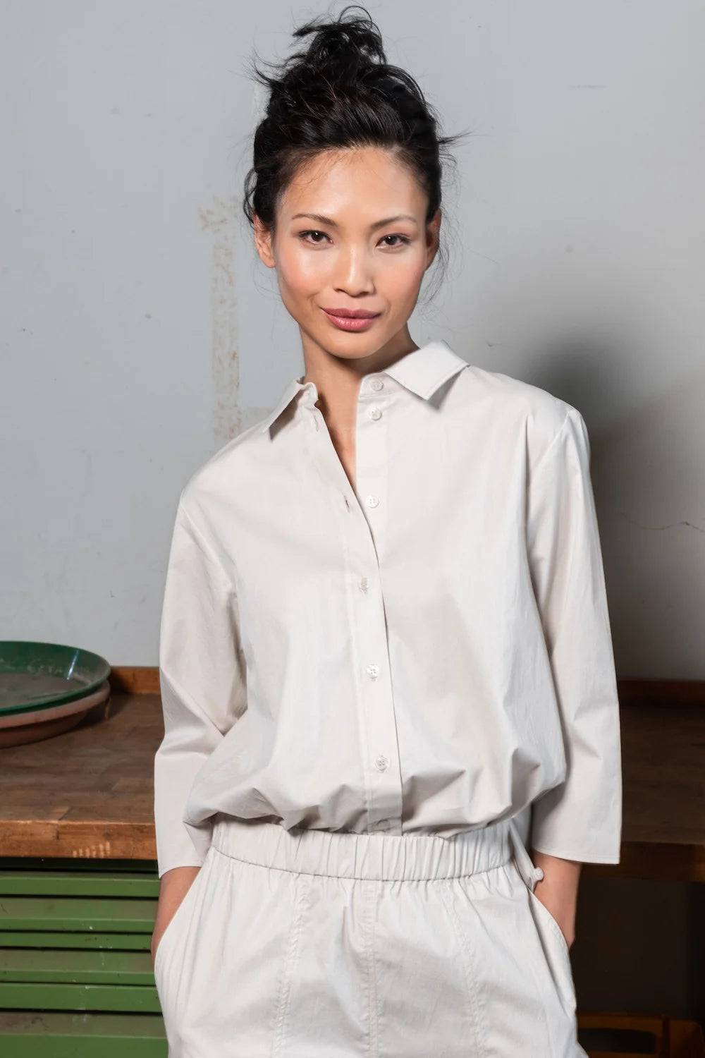Spoon Golf Back Pleat Poplin Blouse