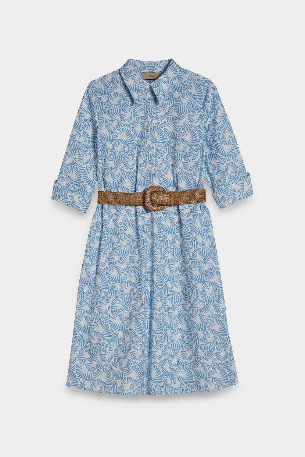 Spoon Golf Long Print Poplin Shirt-Dress