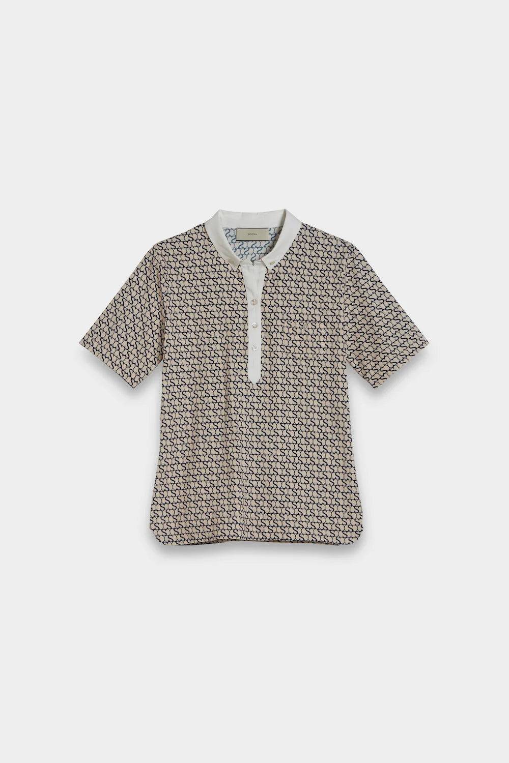 Spoon Golf Patch Pocket Printed Polo