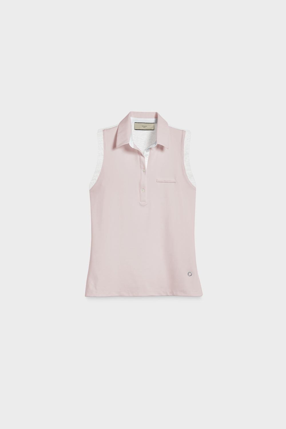 Spoon Golf Active Polo Top with Button Tape