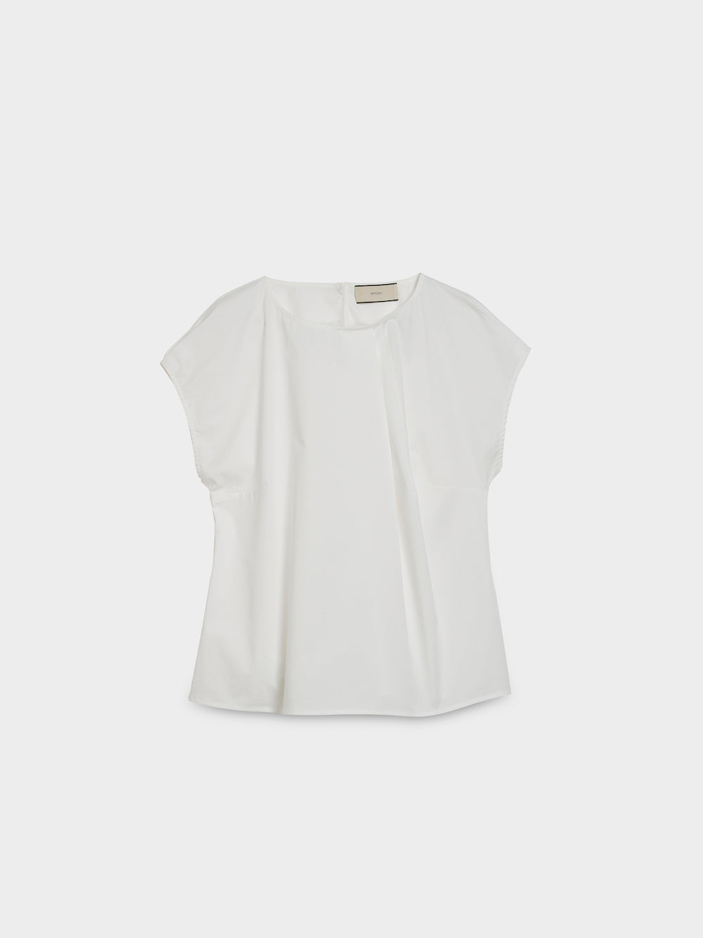 Spoon Golf Draped Blouse with Round Neckline