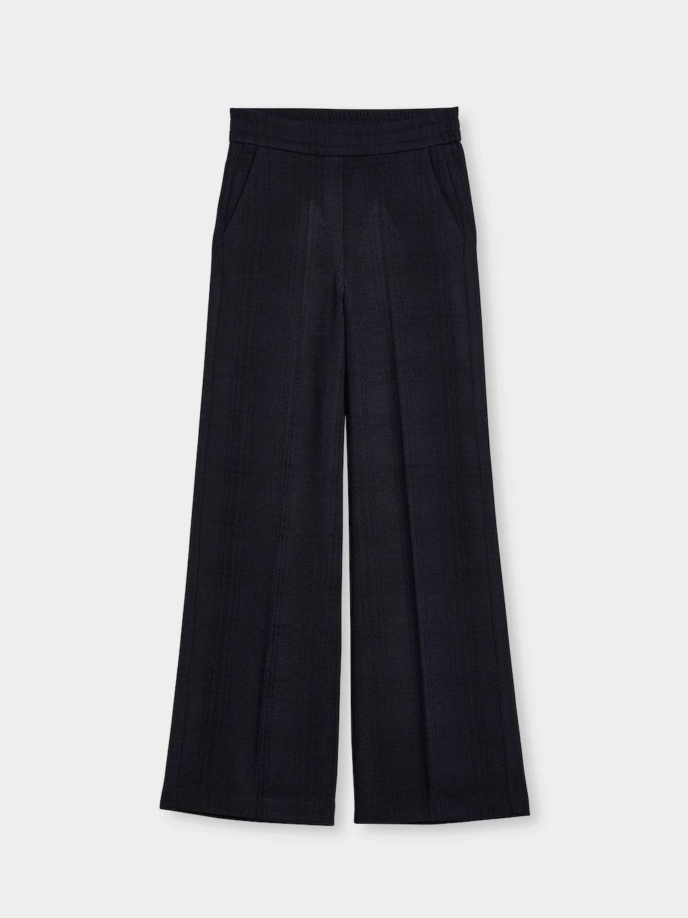 Spoon Golf Long Wide Leg Jersey Check Pants