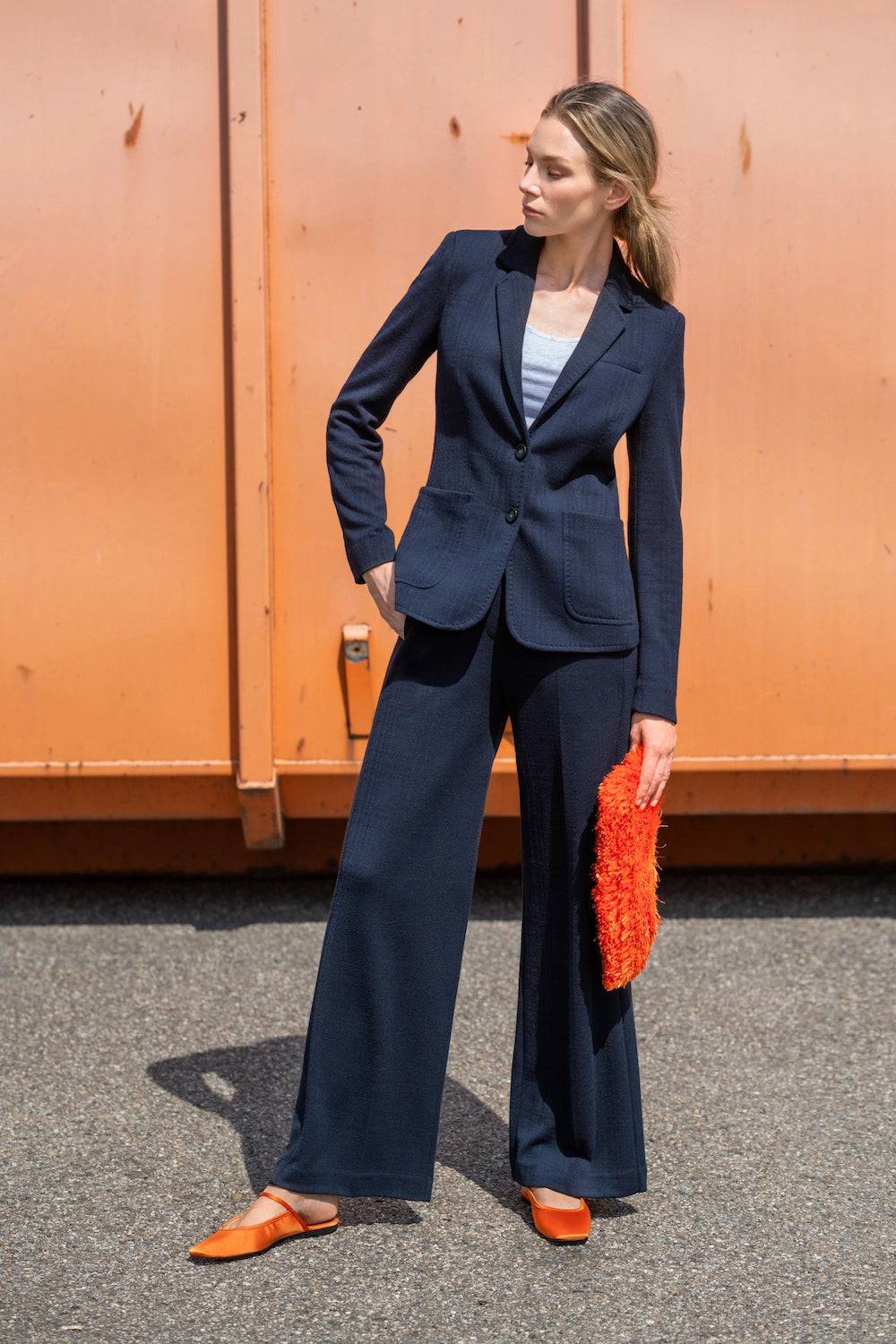 Spoon Golf Long Wide Leg Jersey Check Pants Tägliche Deals