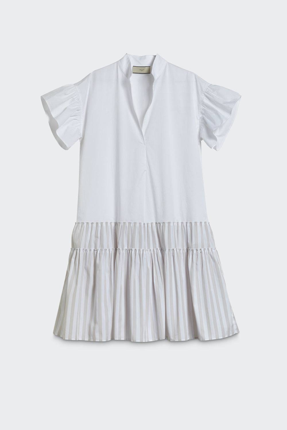 Spoon Golf Cotton Flared Hem Dress with V-Neck