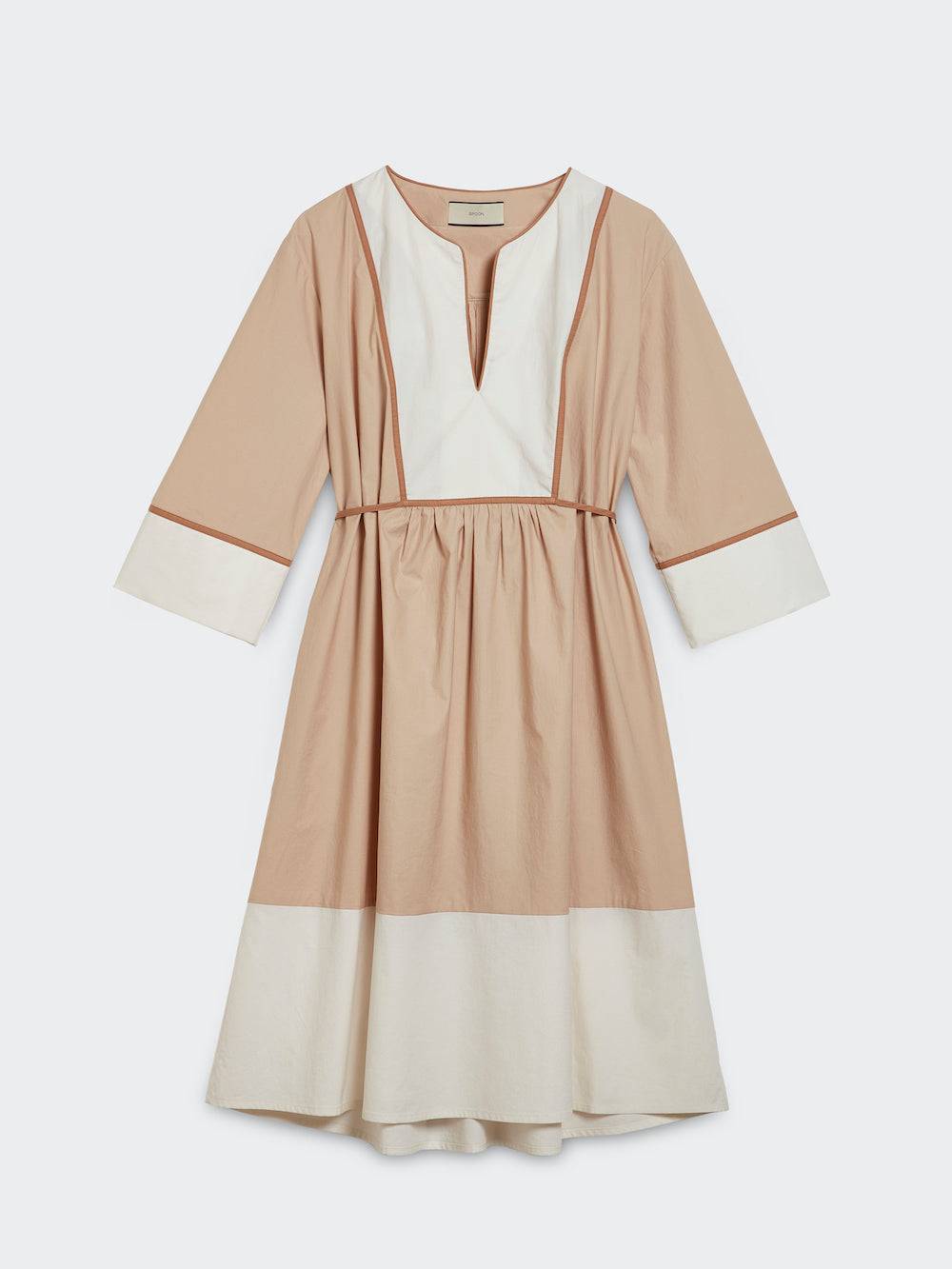 Spoon Golf Dress with Plastron and Color Blocking