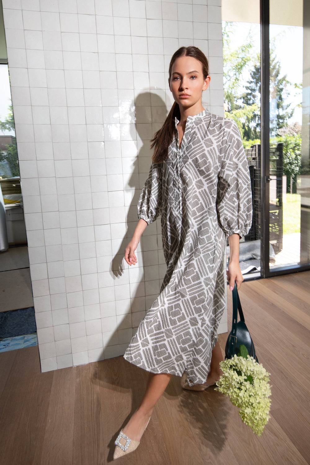 Spoon Golf Geo Print Maxi Dress
