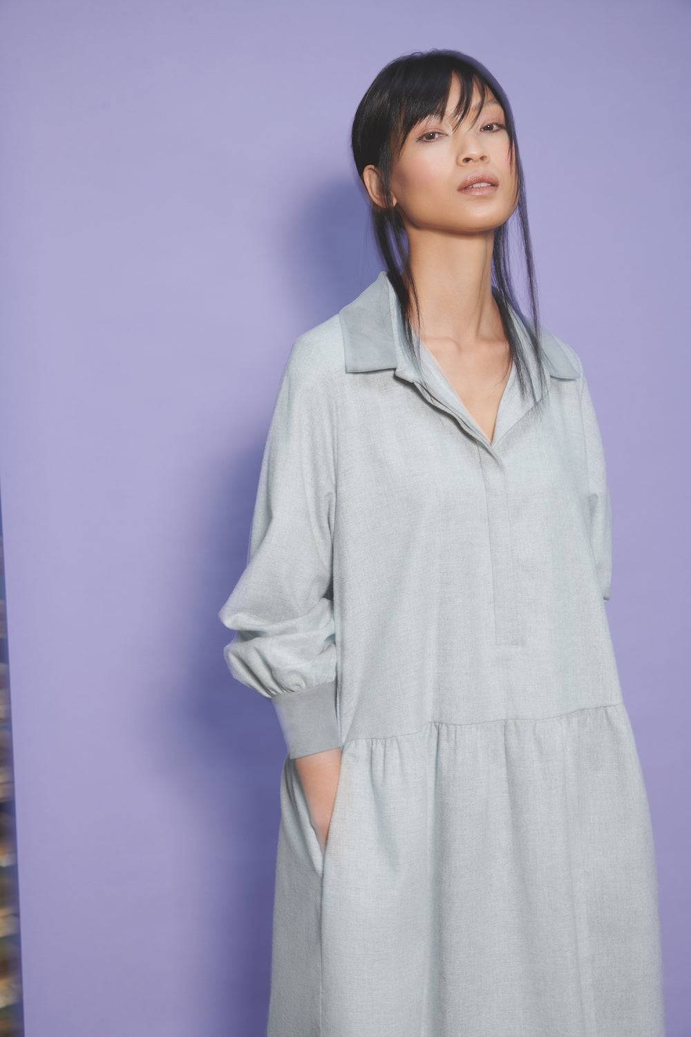 Spoon Golf Light Ruffle Flannel Dress