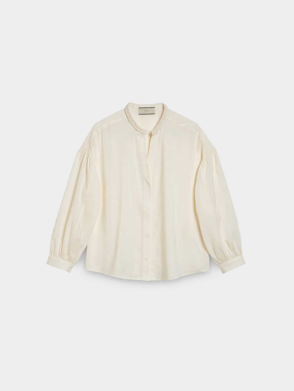 Spoon Golf Batiste Blouse with Macrame Collar