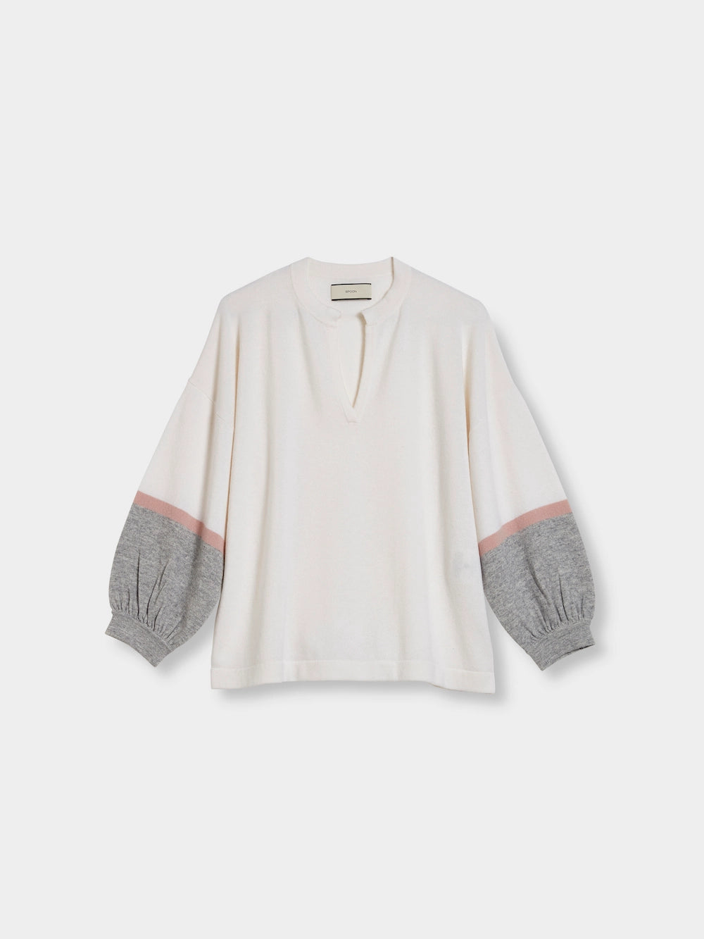 Spoon Golf Contrast Sleeves Wool- Cashmere Sweater