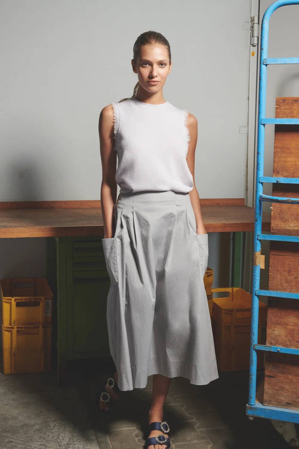 Spoon Golf Cashmere Top with Fringes