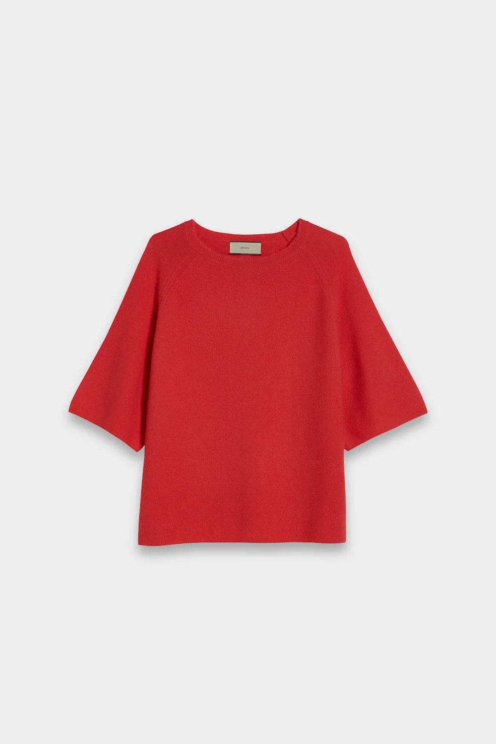 Spoon Golf Raglan Short Sleeves Cashmere Sweater