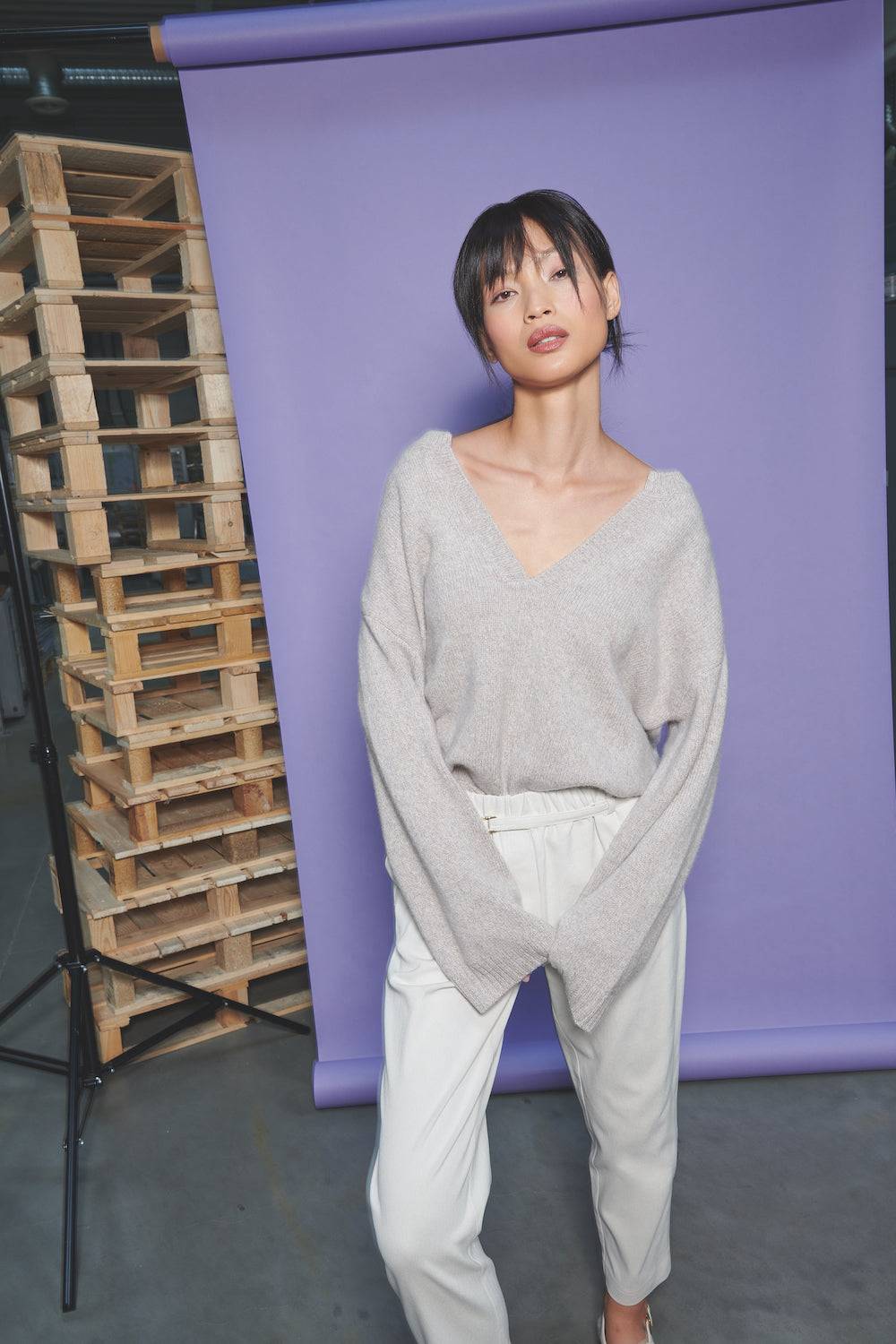 Spoon Golf Deep-Neck Cashmere Sweater