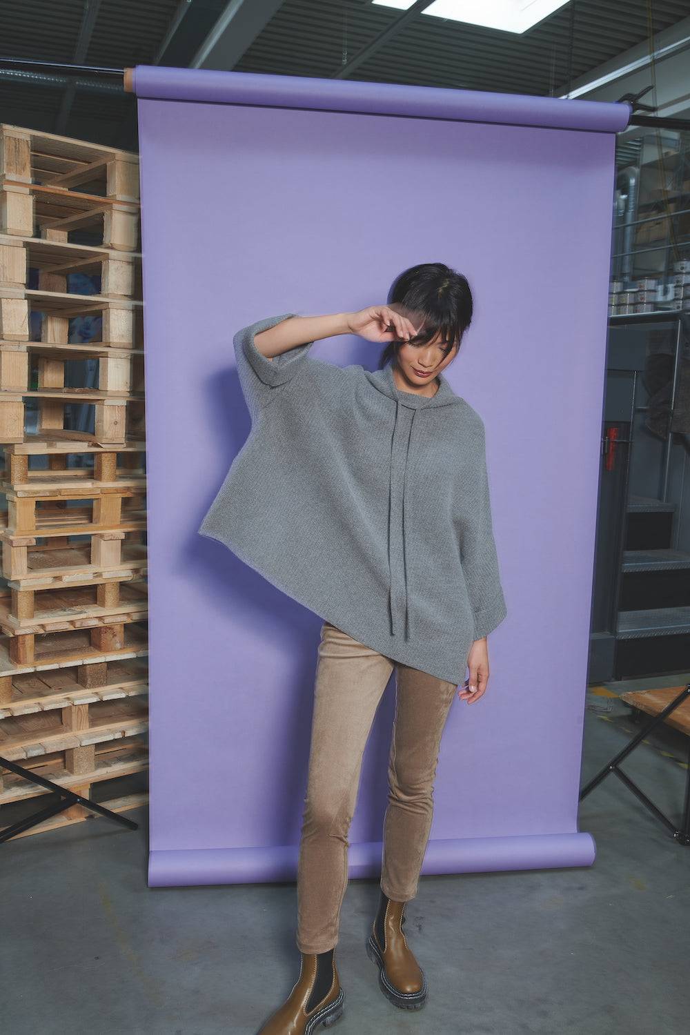 Spoon Golf Ribbed Knit Sweater with Strings