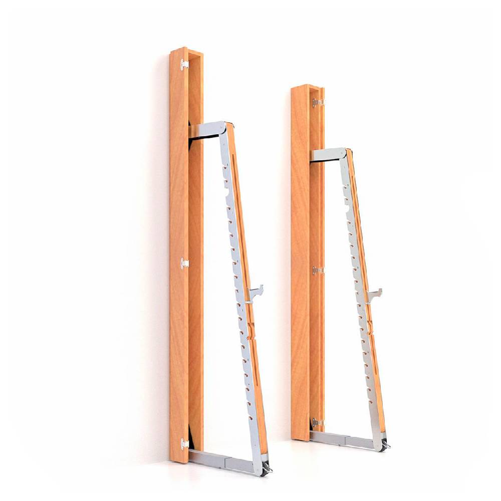 Sport Tec NOHRD SquatRack ausklappbare Hantelablage Kirsche