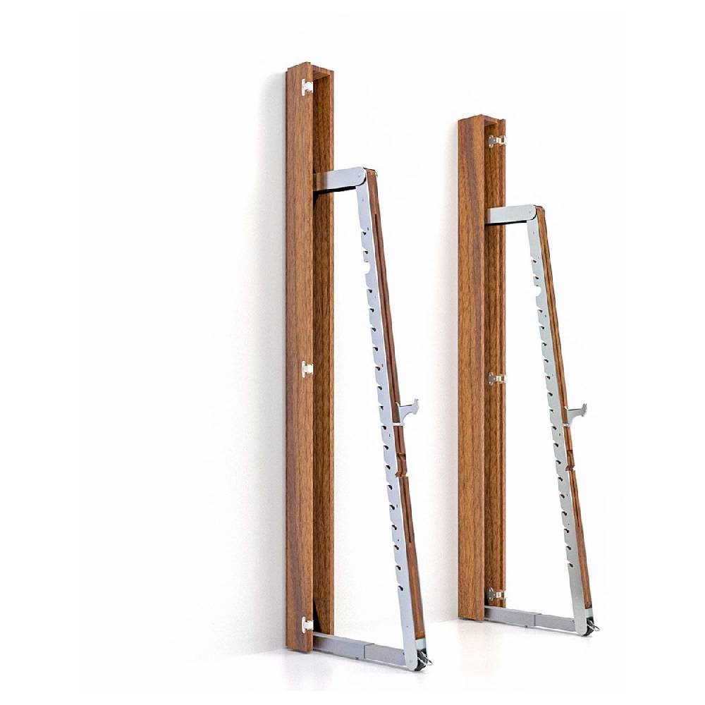 Sport Tec NOHRD SquatRack ausklappbare Hantelablage Nussbaum