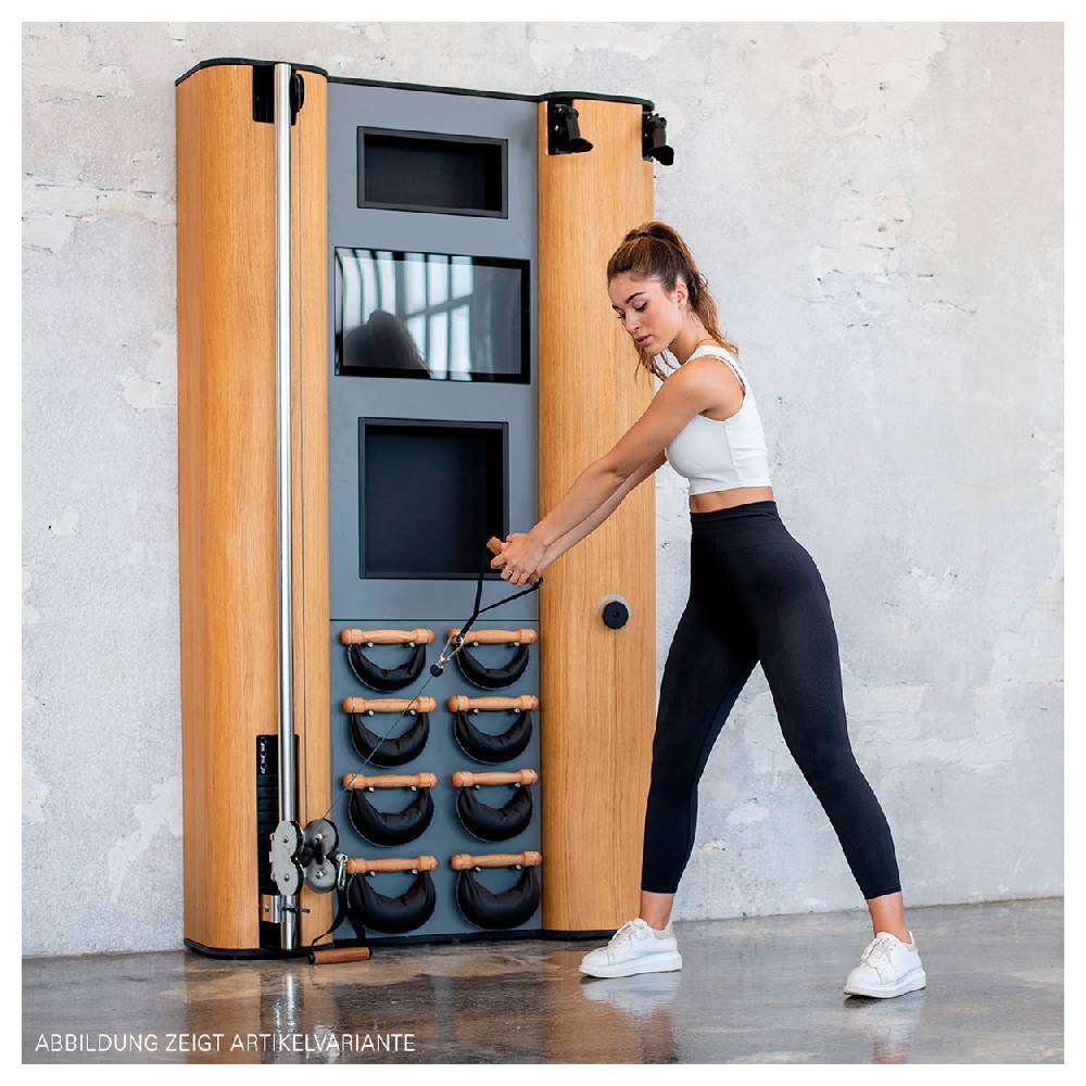 Sport Tec NOHrD Wall Compact, Seilzug, Skitrainer, 8 Swing Hanteln, Nussbaum Schlussverkauf