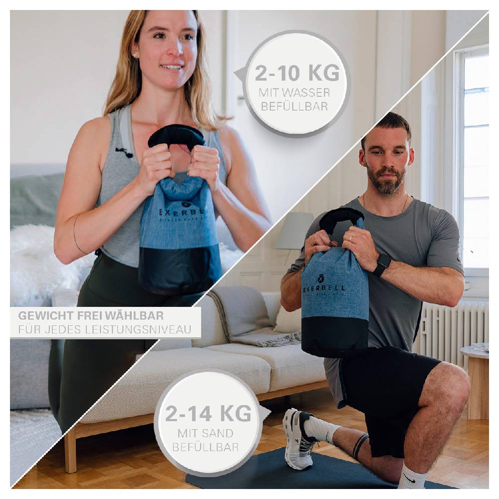 Sport Tec Exerbell faltbare Kettlebell, befüllbar bis 14 kg Blitzangebot