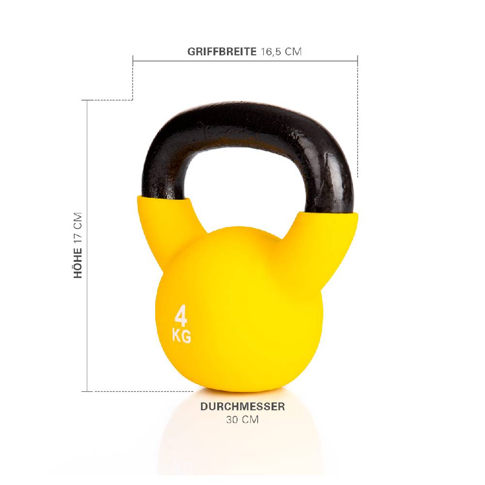Sport Tec Kettlebell, 4 kg, gelb Große Rabatte